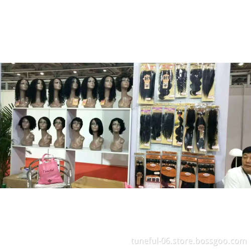 Tuneful wholesale brazilian remy hair 18018 13*4 frontal lace wig 100% virgin human hair body weave black color hot on sale